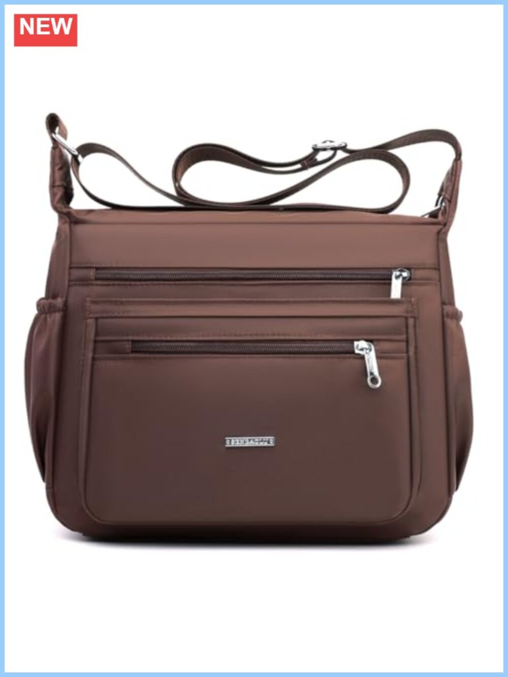 Women's Nylon Crossbody Bag With 10 Pockets Anti Theft Travel Purse Shoulder